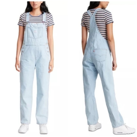 Levi's Loose Fit Overalls Light Wash - Picture 4 of 10